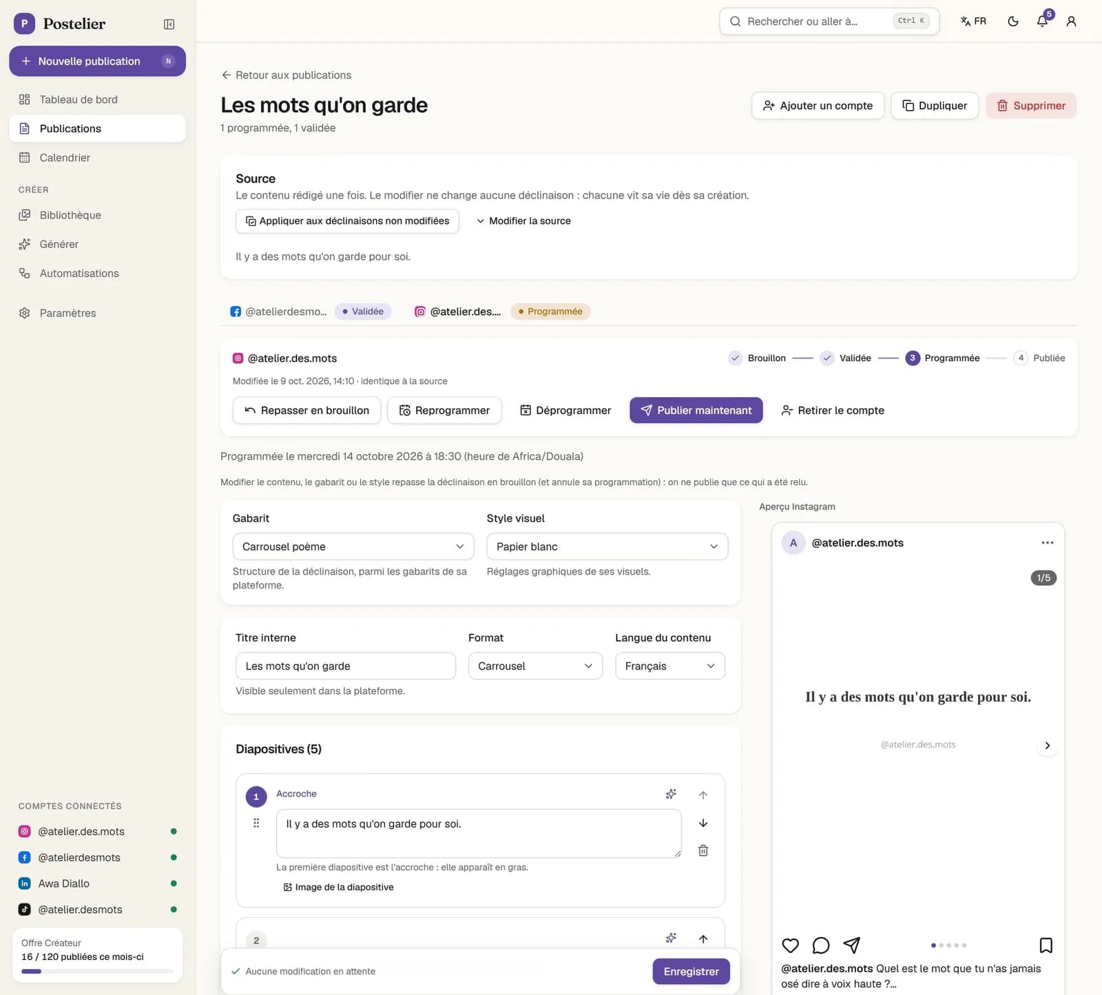The editor and its preview
