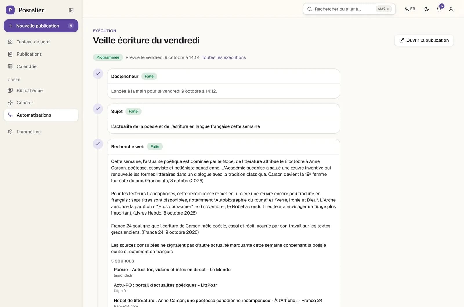 An automation, step by step